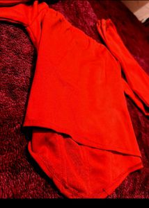 Price Drop Valentine Special Red Off Shoulder Crop