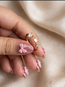 GOLD &amp; PEARL STATEMENT RING SET – 4 PIECES 🤍