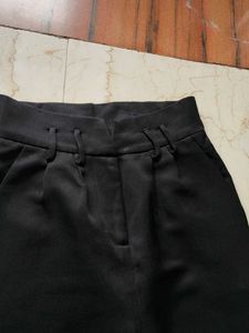 Classic Black High-Waisted Trousers