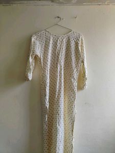 Embellished Cream Kurta