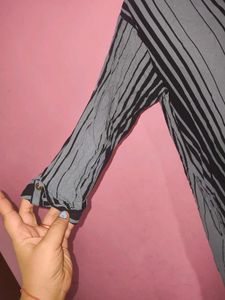 Striped Button-Down co-ord set