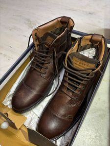 🆕Red Tape Teak Leather Round Toe Slipon Boots