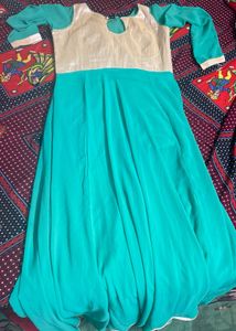 Elegant Anarkali with Gold Embroidery