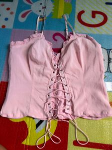 Korean pink sleeveless top