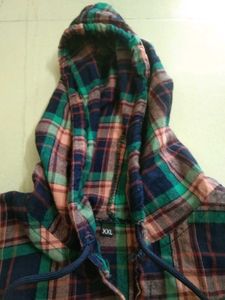 Checked Hoodie Shirt