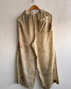 100% Silk Floral Print Palazzo Pants