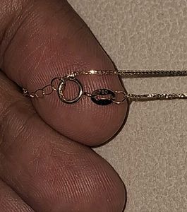 Double Layer 18kt Gold Necklace With Proper Bill