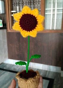 Crochet Sunflower Decor