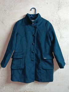 NEW Teal Blue Buttoned Coat