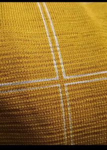 Mustard Checkered Midi Dress