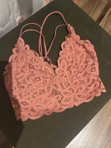 Lace Bralette in Rose color
