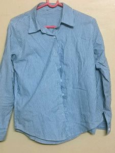 Classic Blue Stripe Button-Up Shirt