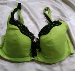 Neon Green Lace Bra