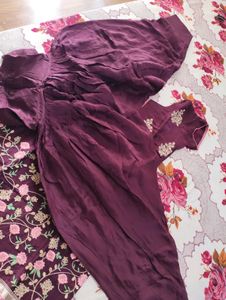 pure silk embroidered salwar suit