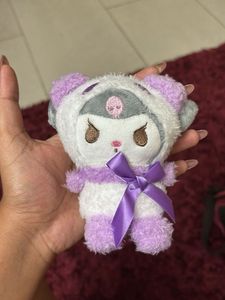 Cute Purple Kuromi Plush Charm + Keychain