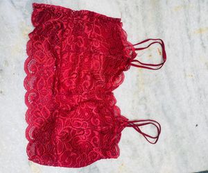 Elegant Red Lace Bralette