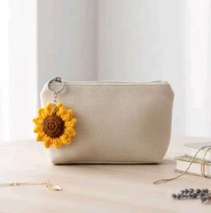 Crochet Sunflower Keychain