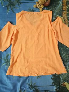 Cold Shoulder Embroidery Top