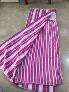Pink &amp; White Striped Fabric
