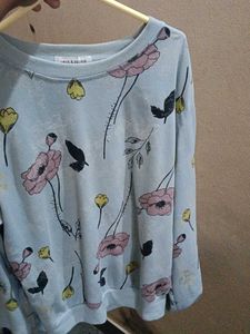 Floral Print Long Sleeve Sweatshirt