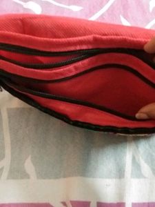 Embroidered 4-sections(pockets) Velvet Handpurse