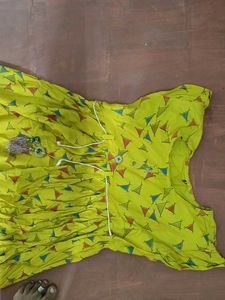 Yellow Printed Dress