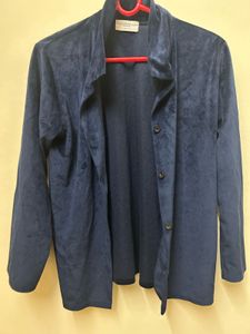 Blue Button-Down Top