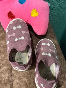 Cute Bow Pattern Slip-On Shoes