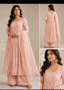 Elegant Pink Kurta Palazzo Set