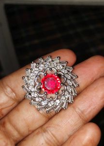 Stunning Red Stone Statement Ring
