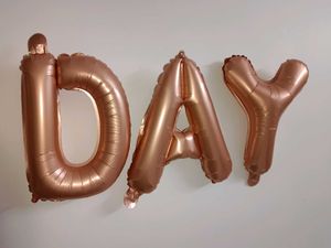 Happy Birthday Foil Ballons Rose Gold