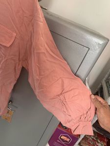 Topshop Pink Button-Up Shirt