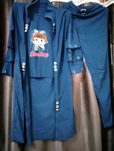 Navy Cartoon Print 3-Piece Set