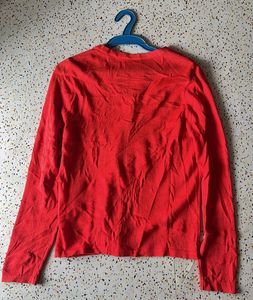 Red Cardigan Sweater
