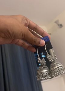 Silver Jhumka Earrings🖤