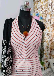 Chic Pink Striped Mini Dress
