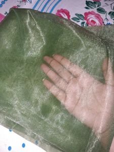 Olive Green Tissue fabric