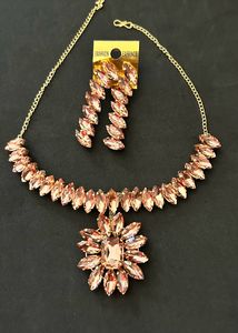 Diamond necklace set with Ring