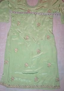 Shiny Mint Green Patiala suite