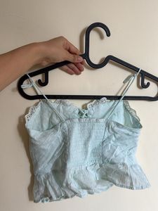 Cute Lace Trim Cami Top