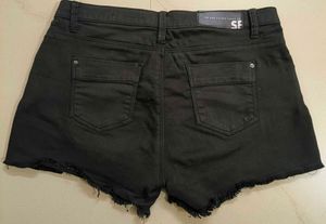 Imported Black Denim Hotpant