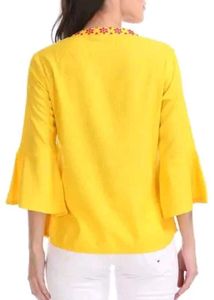 Yellow Embroided top