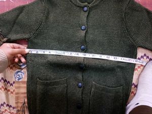 Olive Green Cardigan with embroidery on sleeves✨✨