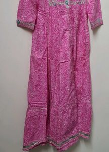 Pink Embroidered Kurta