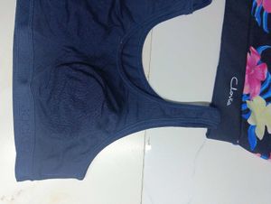 Cute Floral &amp; Navy Sports Bras (Set of 2)