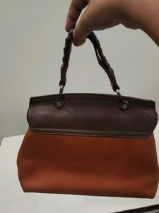 Chic Two-Tone Satchel Bag