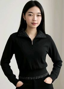 Black Polka Dot Top