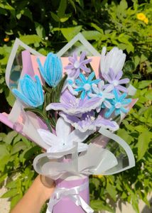 Lavender Pipe Cleaner Flower Bouquet