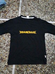Black Long Sleeve T-Shirt "Dramebaaz"