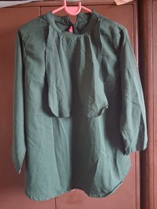 Green Long Sleeve Casual Top